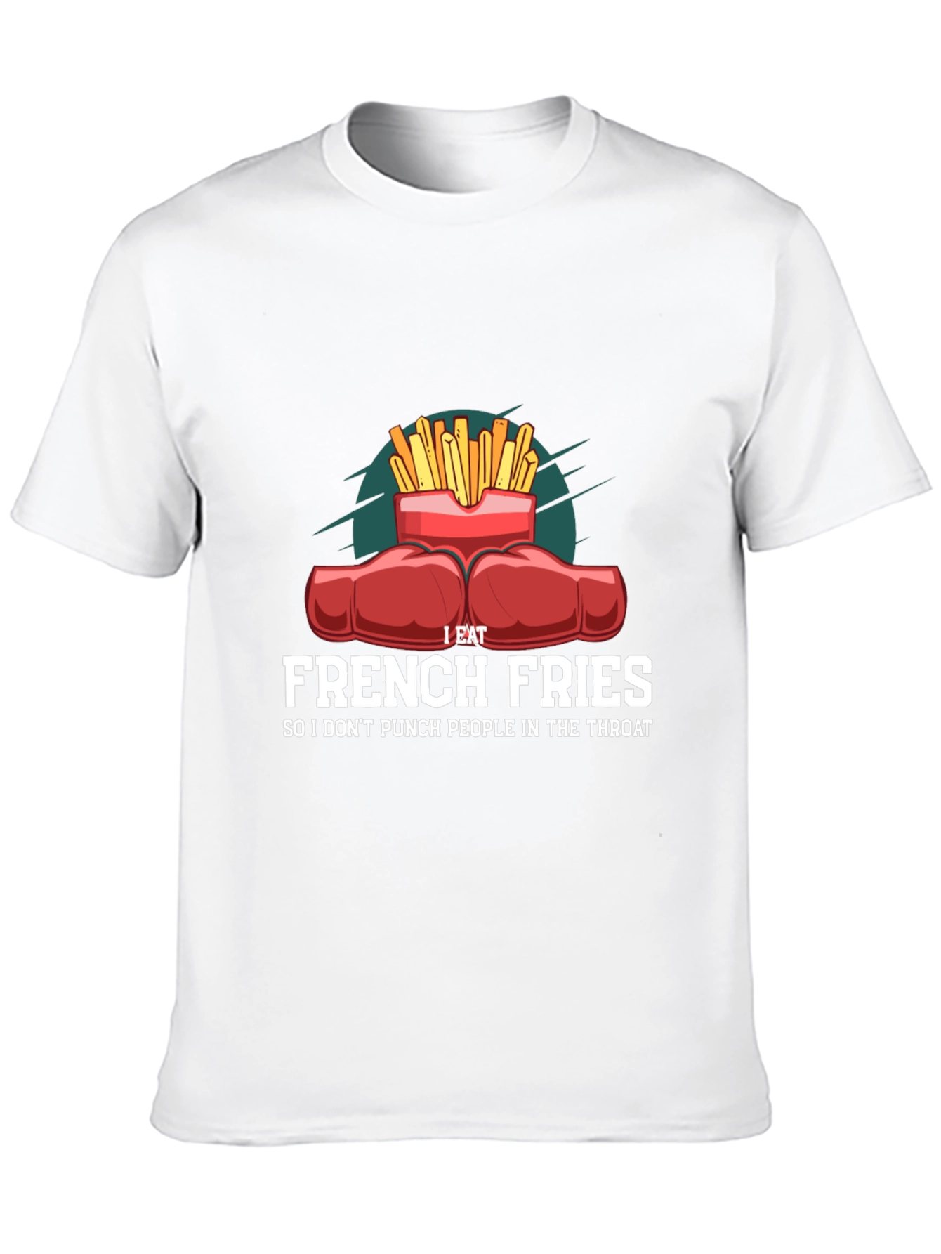 Funny French Fries Punching T-Shirt