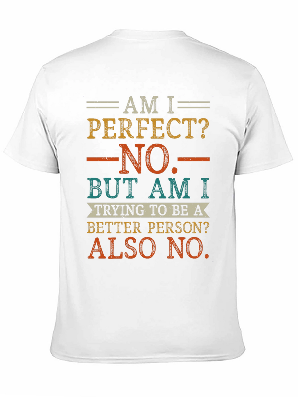 Am I Perfect? Funny Sarcastic Graphic T-Shirt