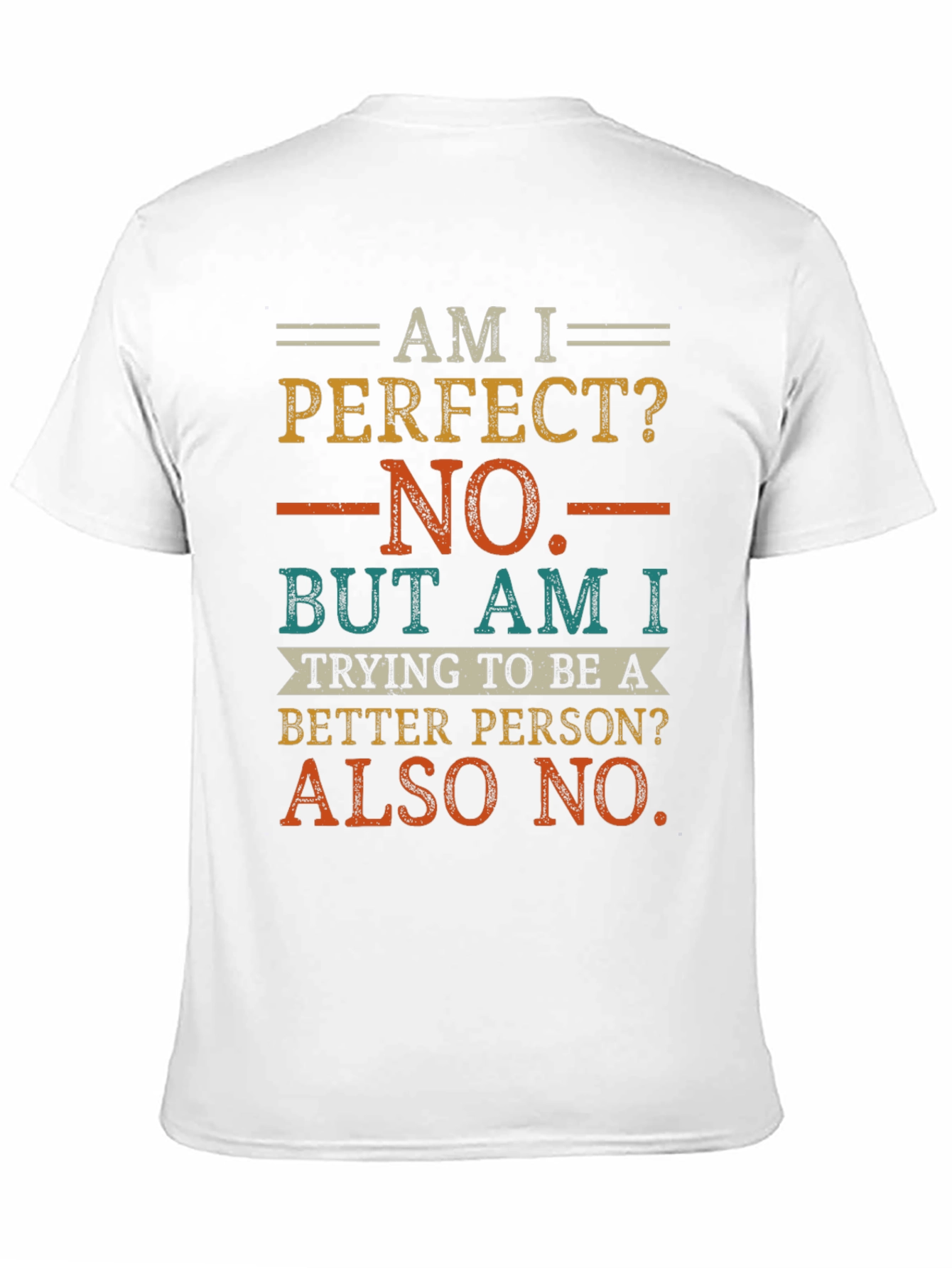 Am I Perfect? Funny Sarcastic Graphic T-Shirt