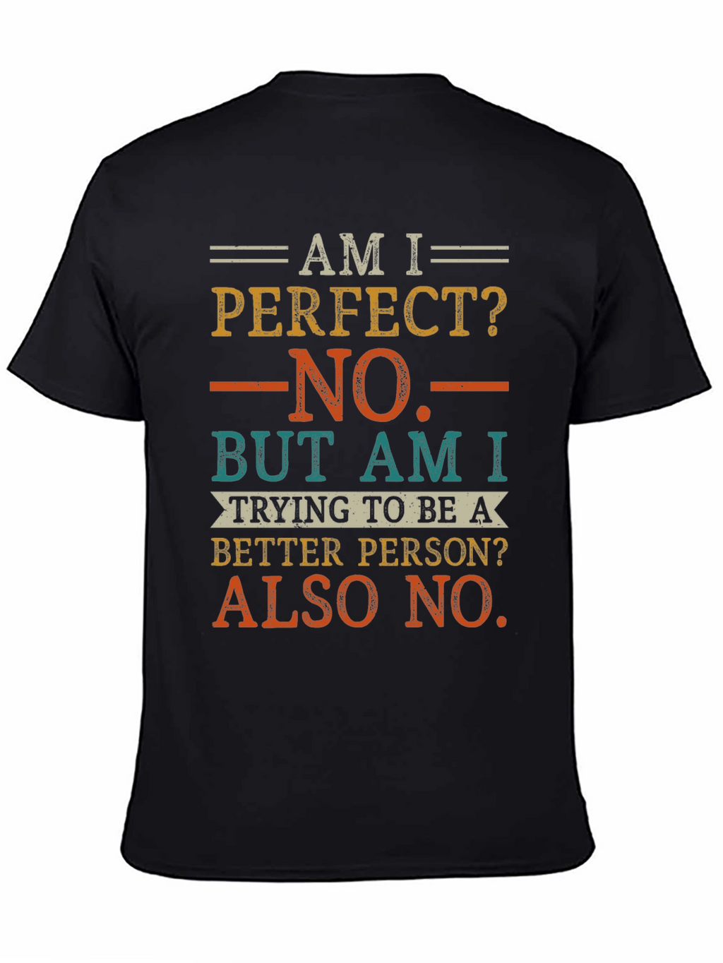 Am I Perfect? Funny Sarcastic Graphic T-Shirt