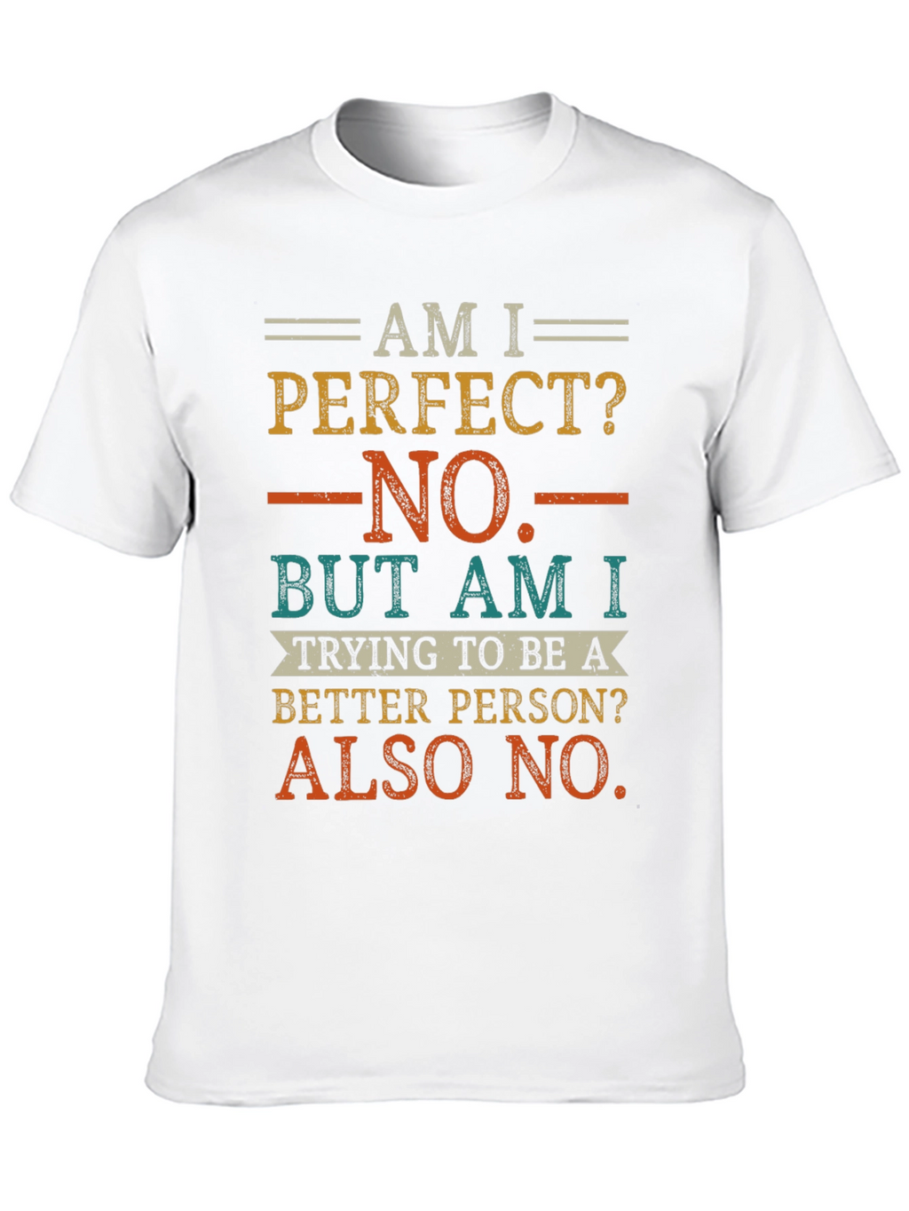 Am I Perfect? Funny Sarcastic Graphic T-Shirt