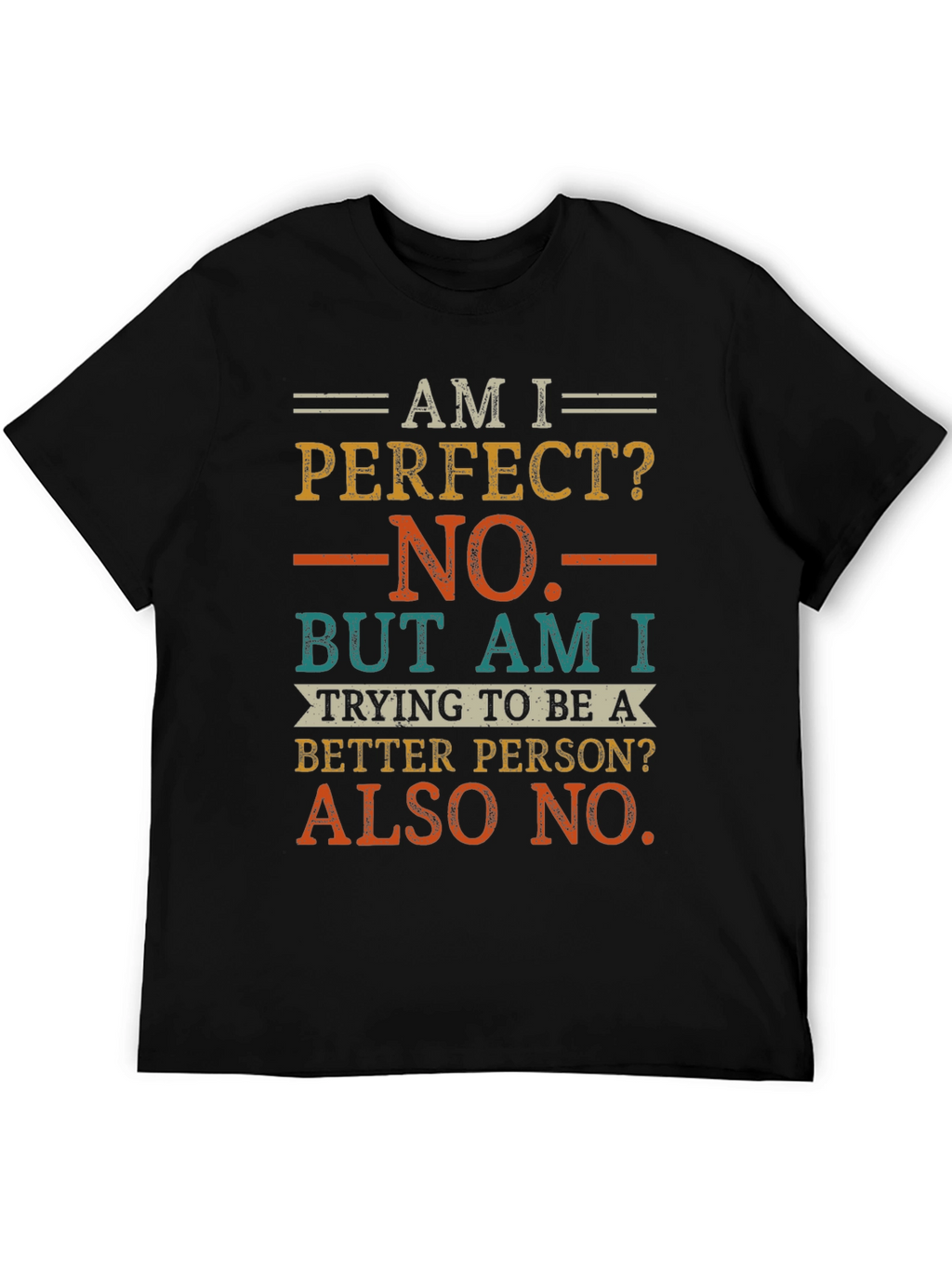 Am I Perfect? Funny Sarcastic Graphic T-Shirt