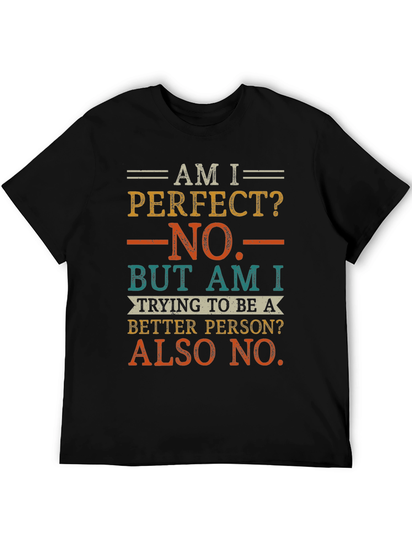 Am I Perfect? Funny Sarcastic Graphic T-Shirt