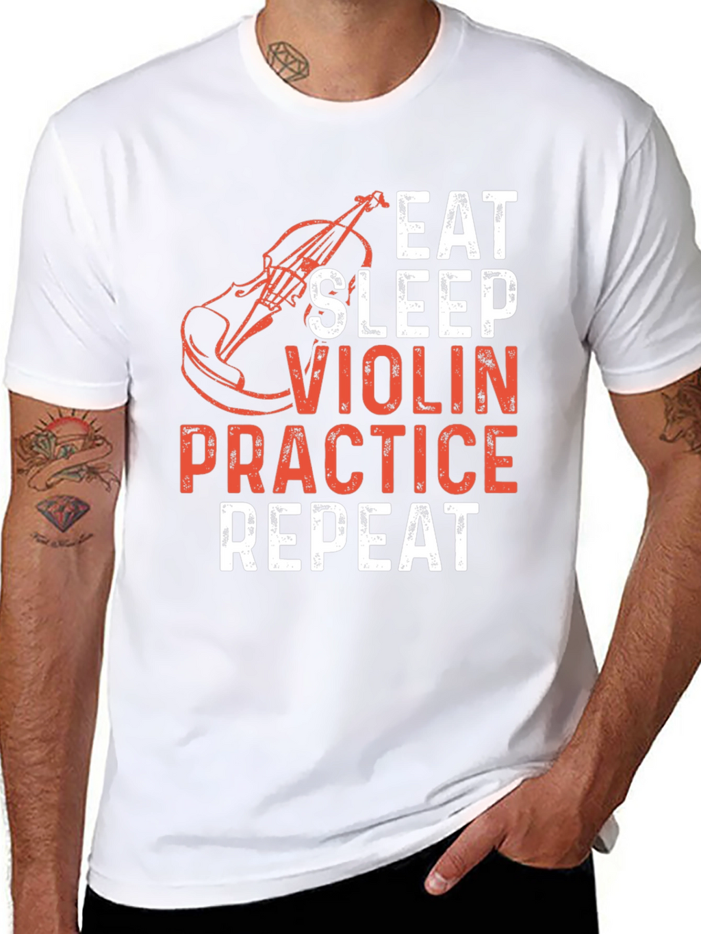 Eat Sleep Violin Practice Repeat Graphic Tee
