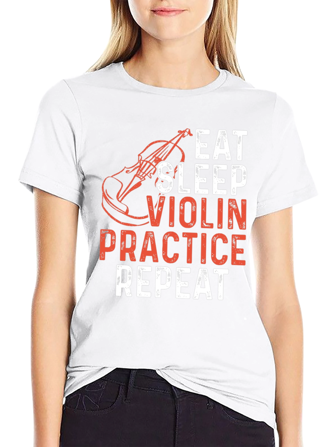 Eat Sleep Violin Practice Repeat Graphic Tee