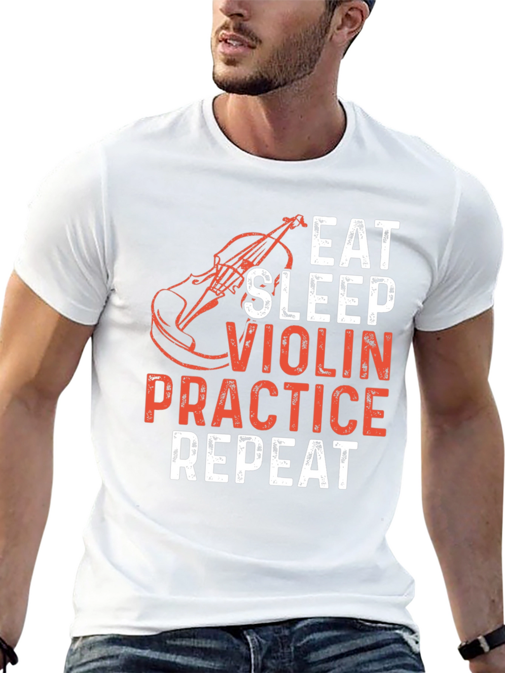 Eat Sleep Violin Practice Repeat Graphic Tee