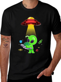 Alien UFO Abduction Graphic Tee
