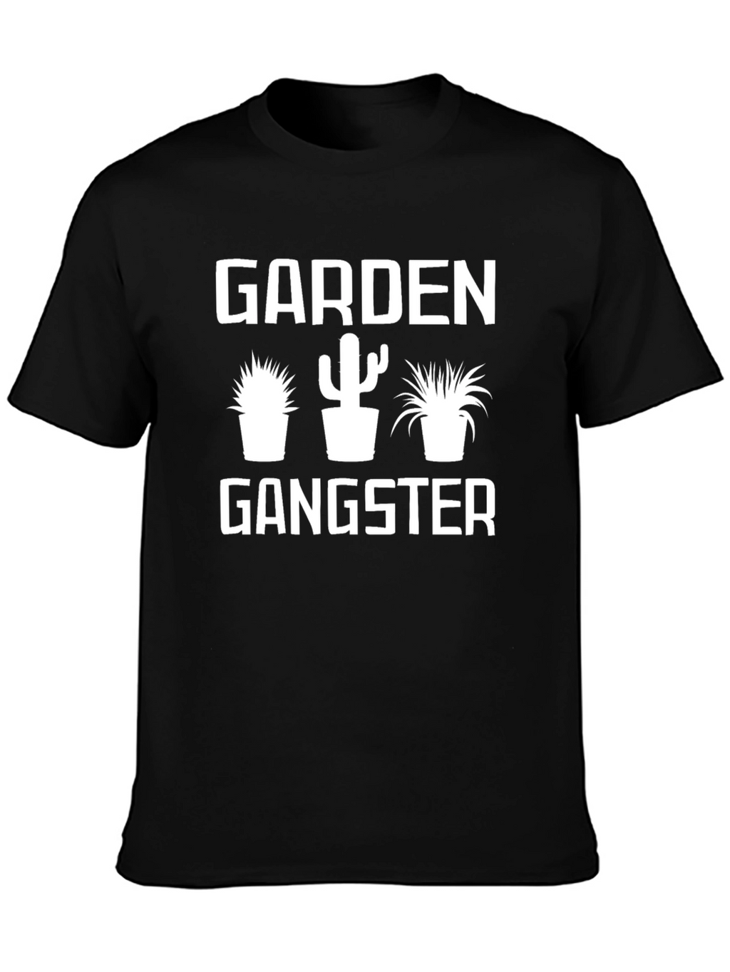 Garden Gangster Black T-Shirt - Funny Gardening Tee
