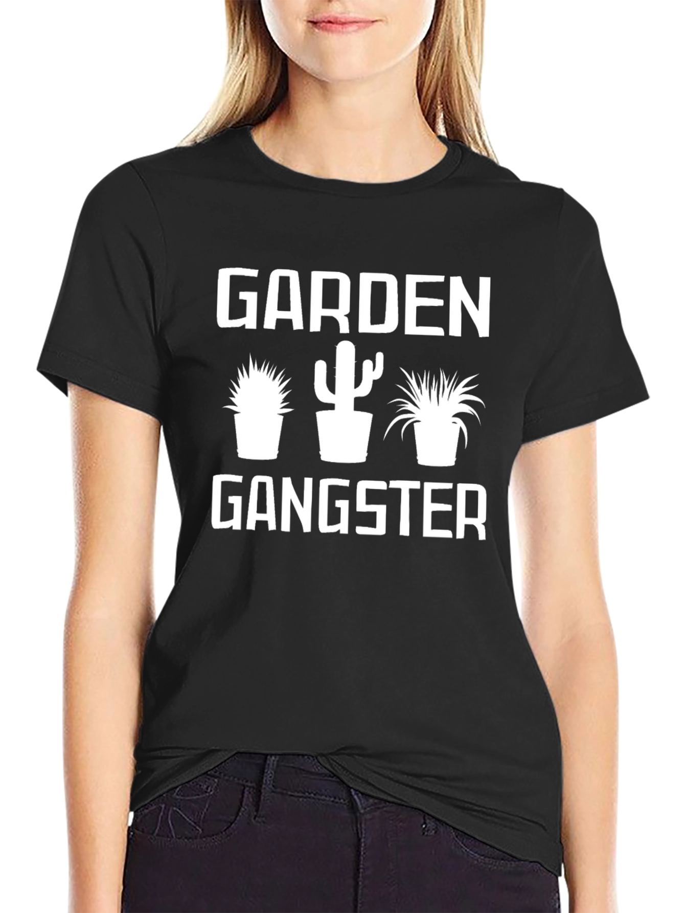 Garden Gangster Black T-Shirt - Funny Gardening Tee