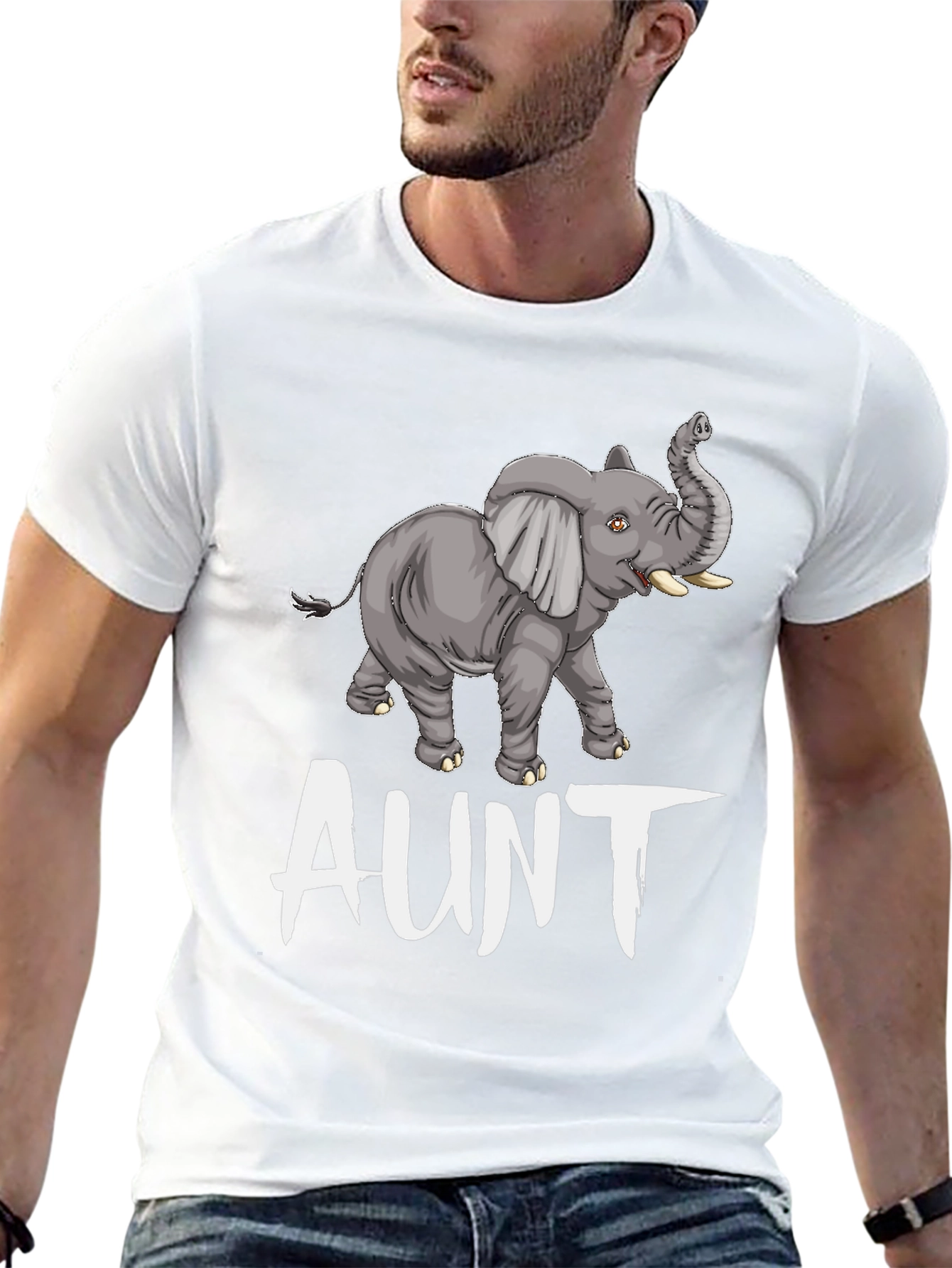 Elephant Aunt T-Shirt - Cute Animal Tee