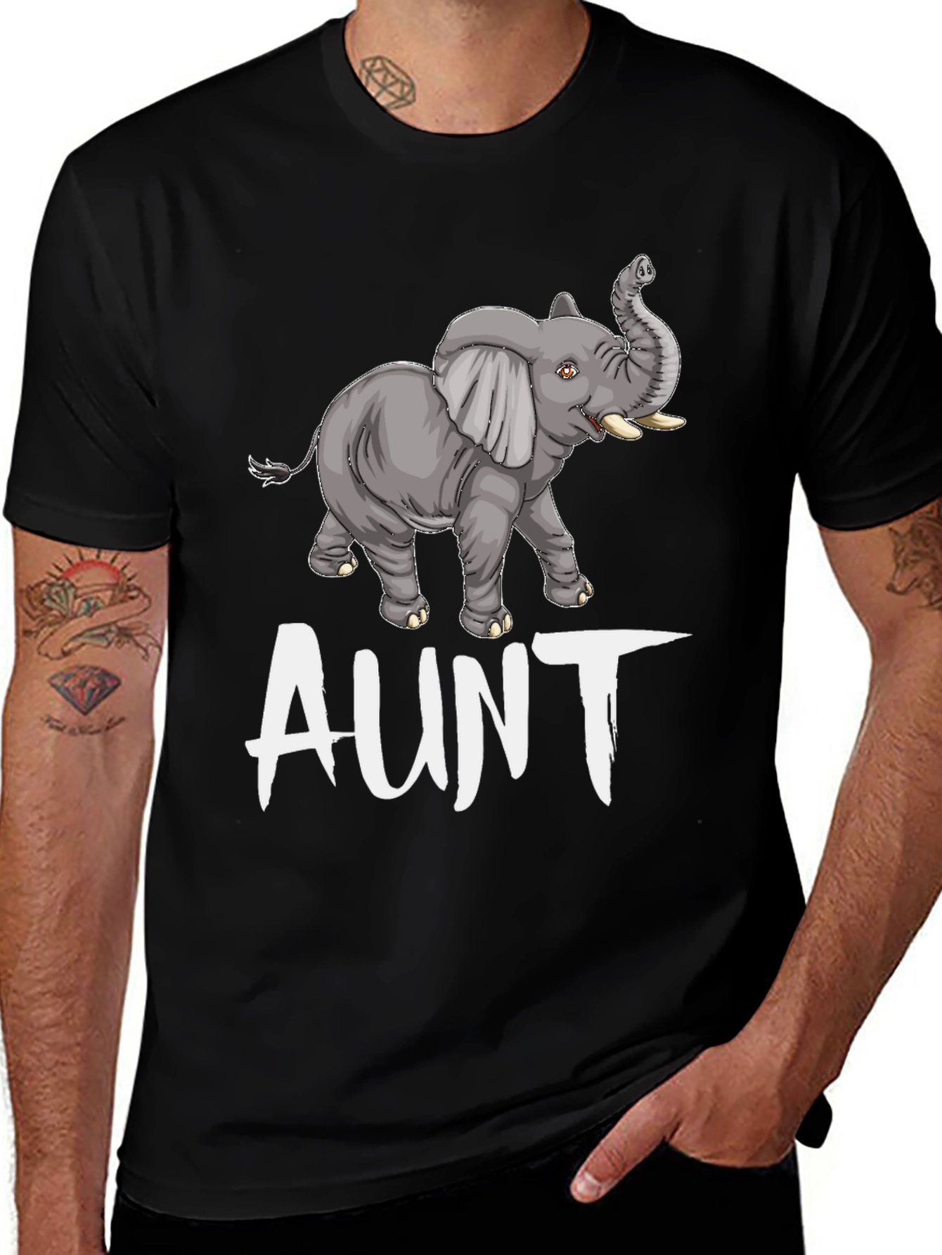 Elephant Aunt T-Shirt - Cute Animal Tee
