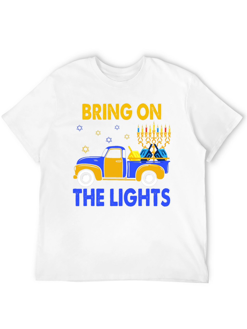 Hanukkah Truck T-Shirt Bring on the Lights Tee