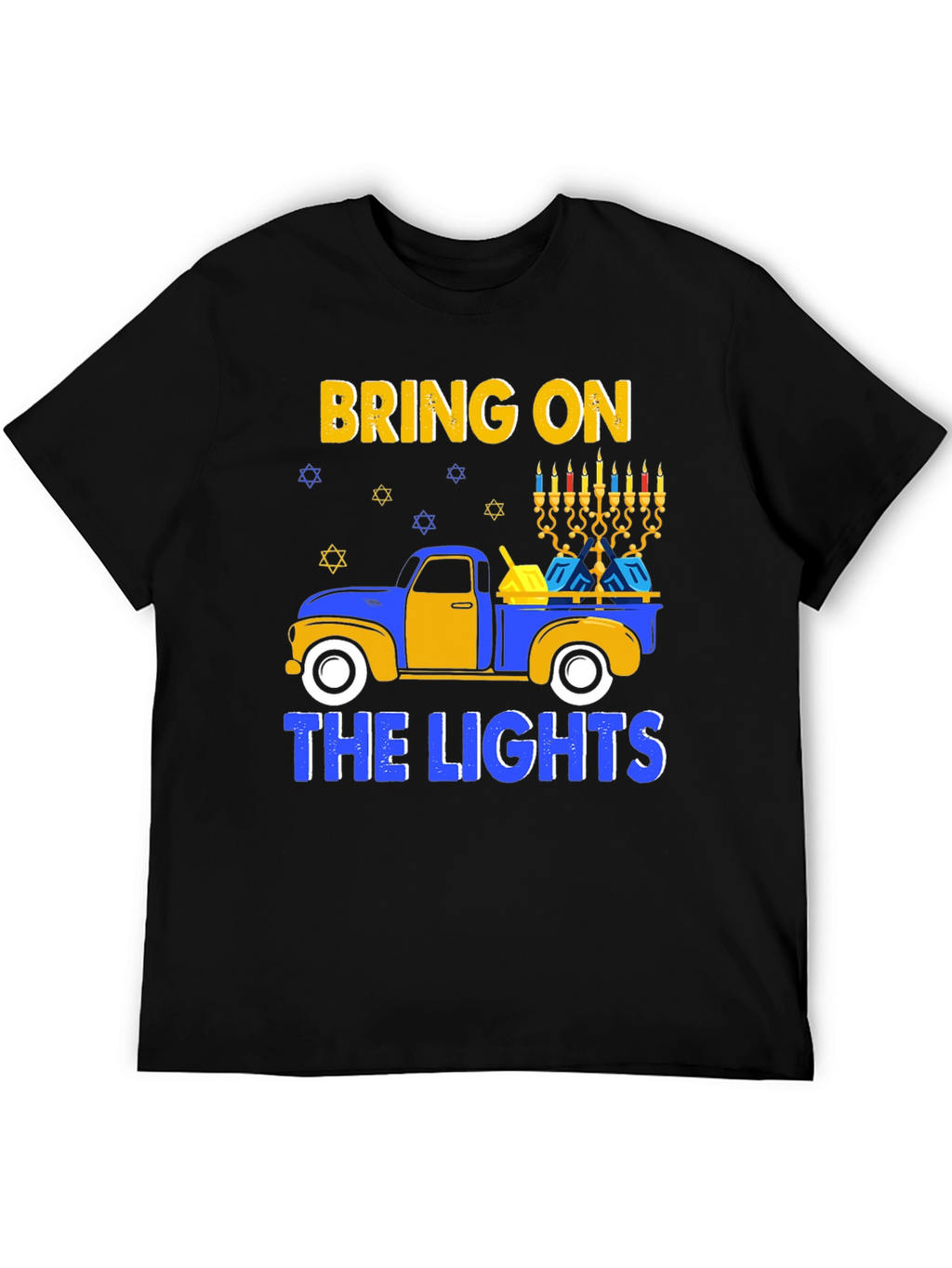 Hanukkah Truck T-Shirt Bring on the Lights Tee
