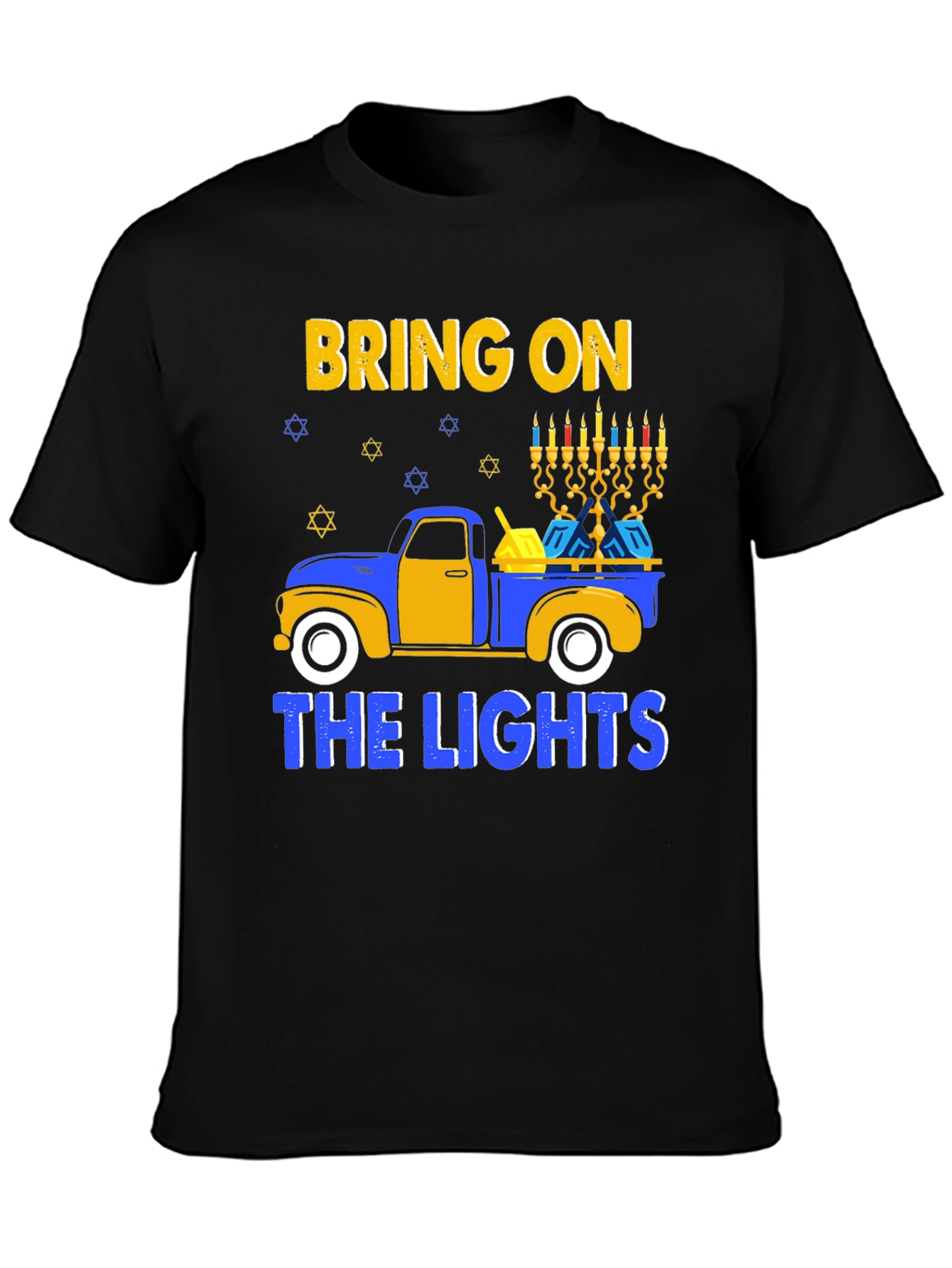 Hanukkah Truck T-Shirt Bring on the Lights Tee