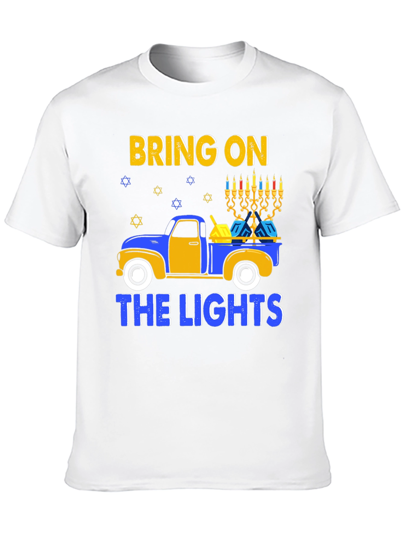 Hanukkah Truck T-Shirt Bring on the Lights Tee