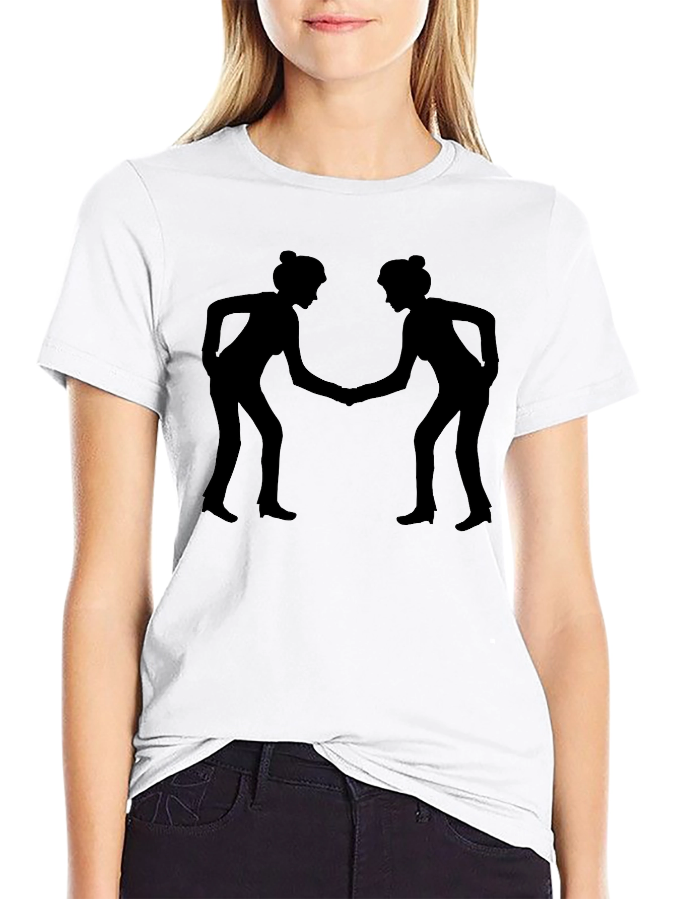 Silhouette Handshake Graphic Tee