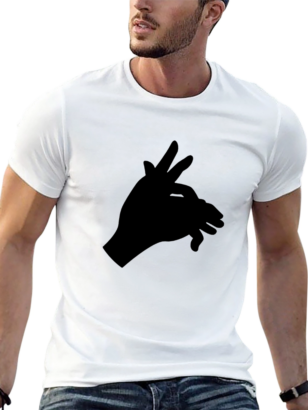 Hand Shadow Puppet Tee - Black