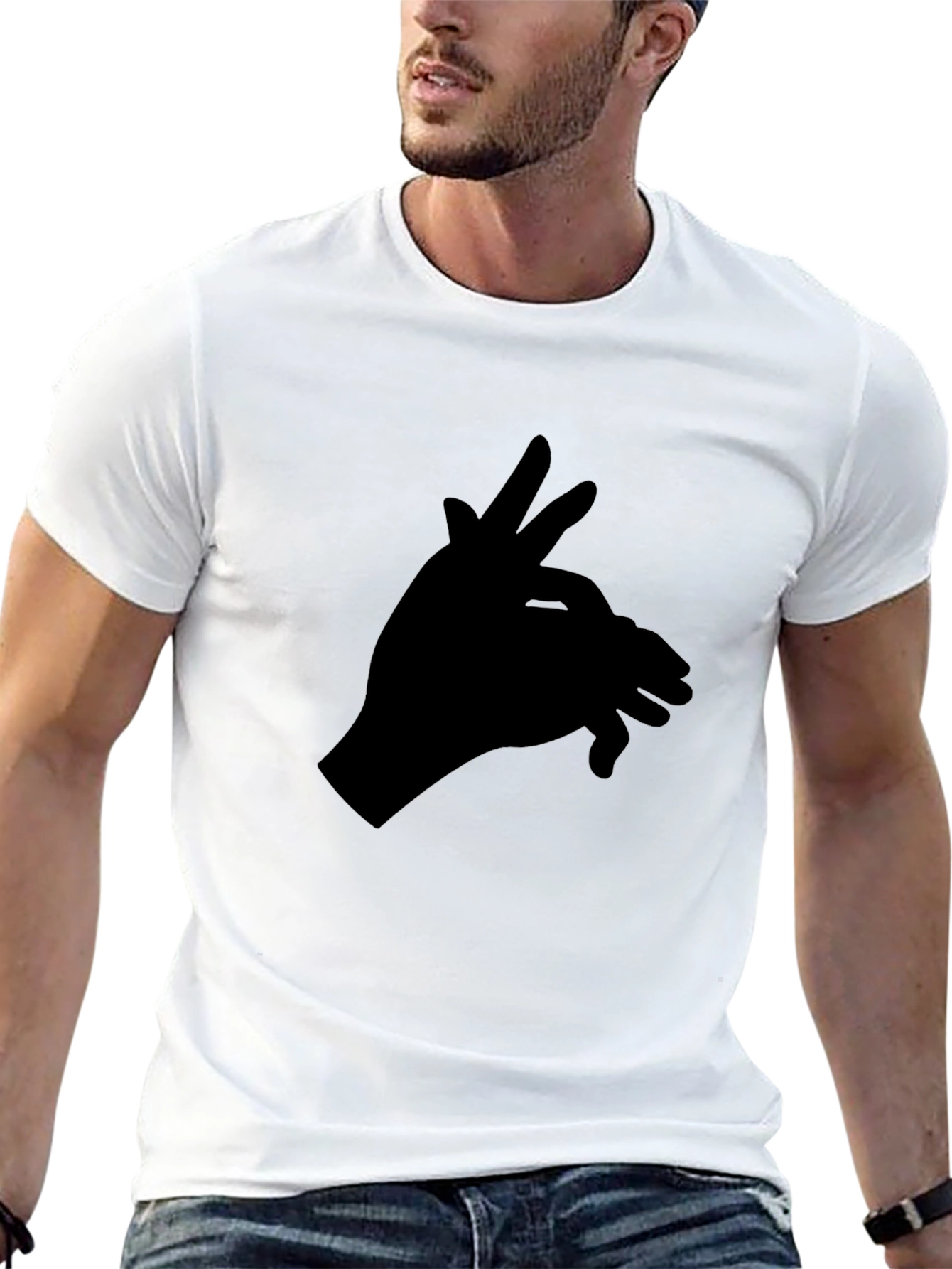 Hand Shadow Puppet Tee - Black