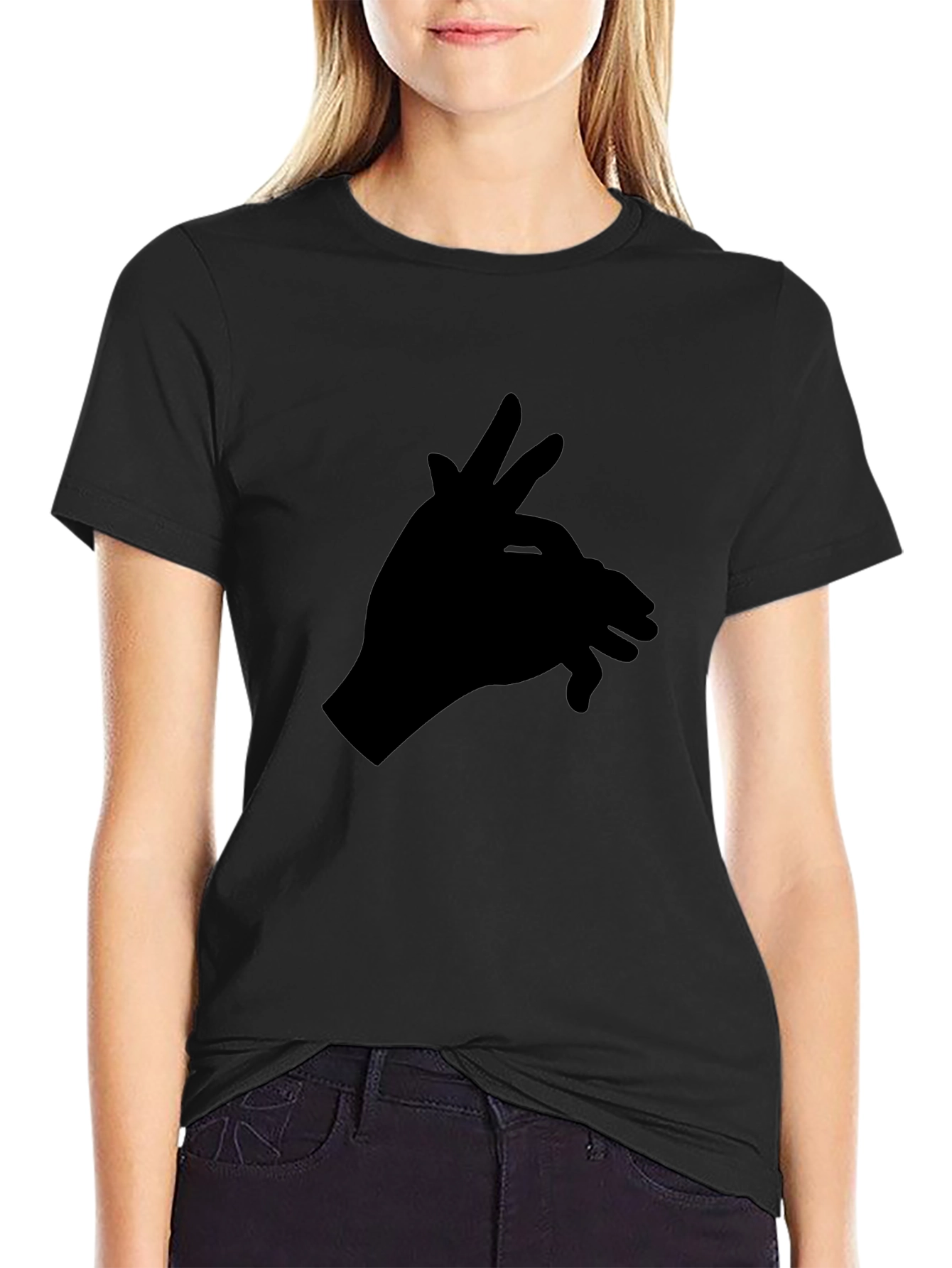 Hand Shadow Puppet Tee - Black