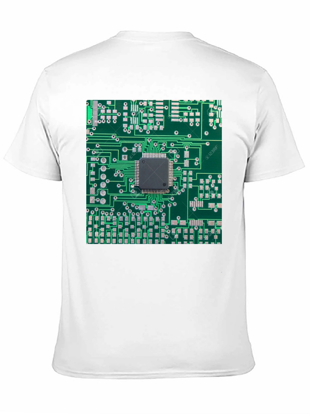 Circuit Board Print Black T-Shirt