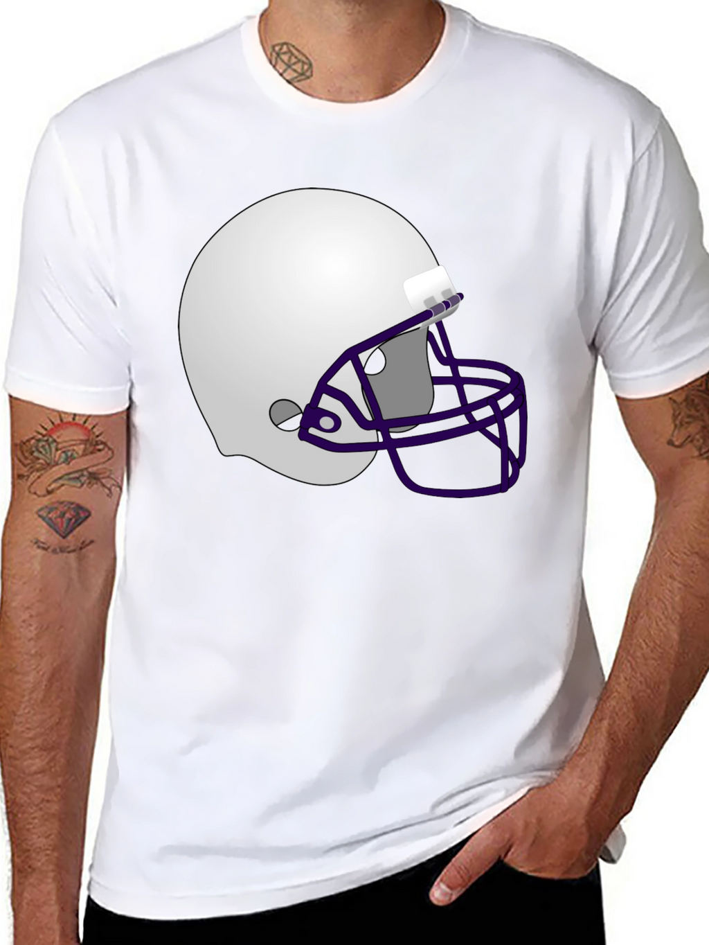 Football Helmet Graphic T-Shirt