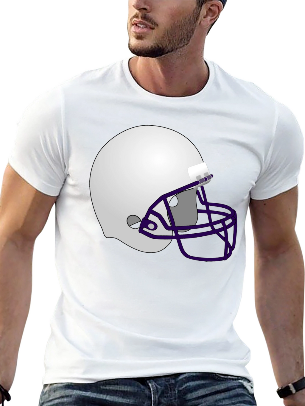 Football Helmet Graphic T-Shirt