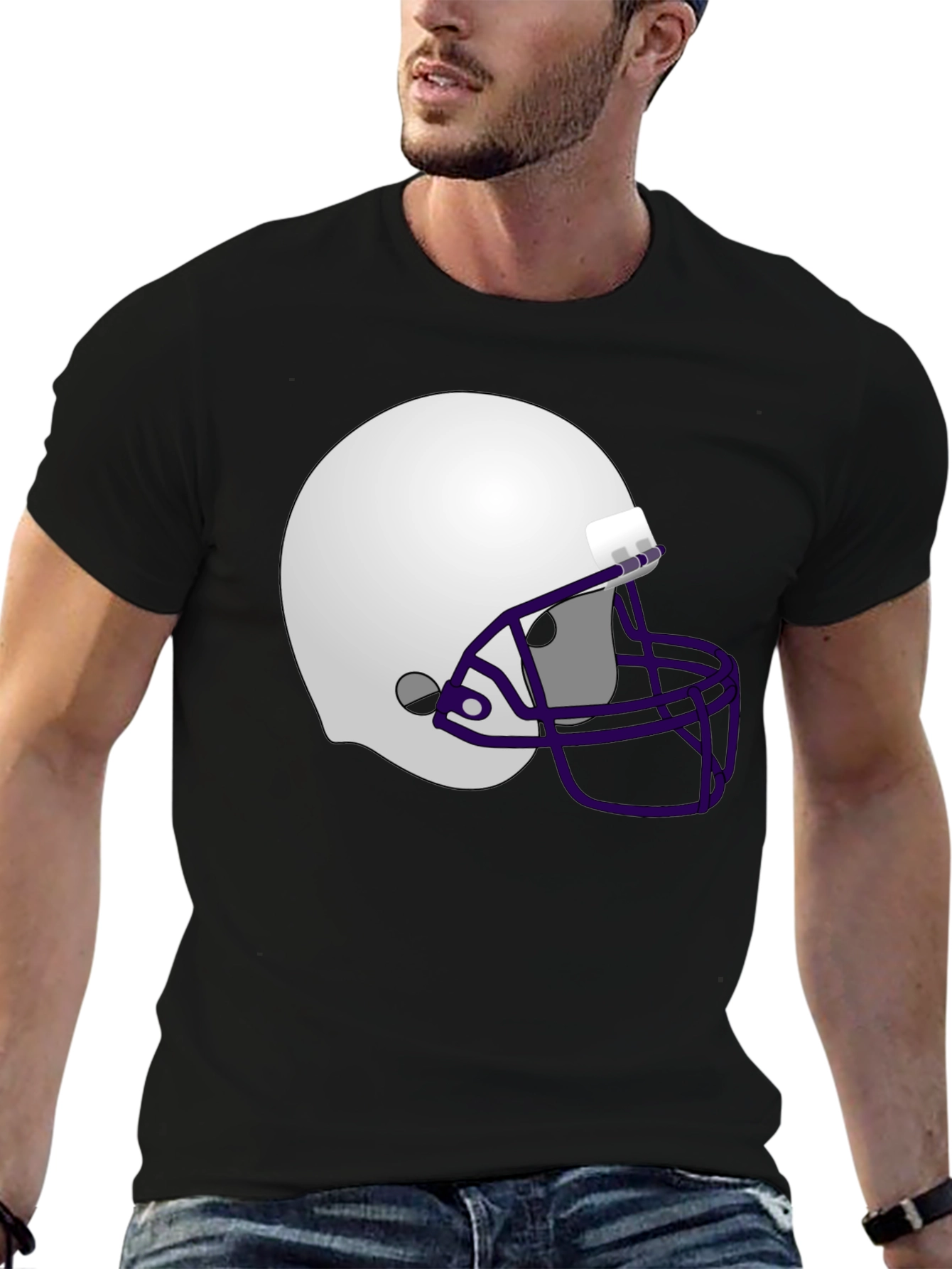 Football Helmet Graphic T-Shirt