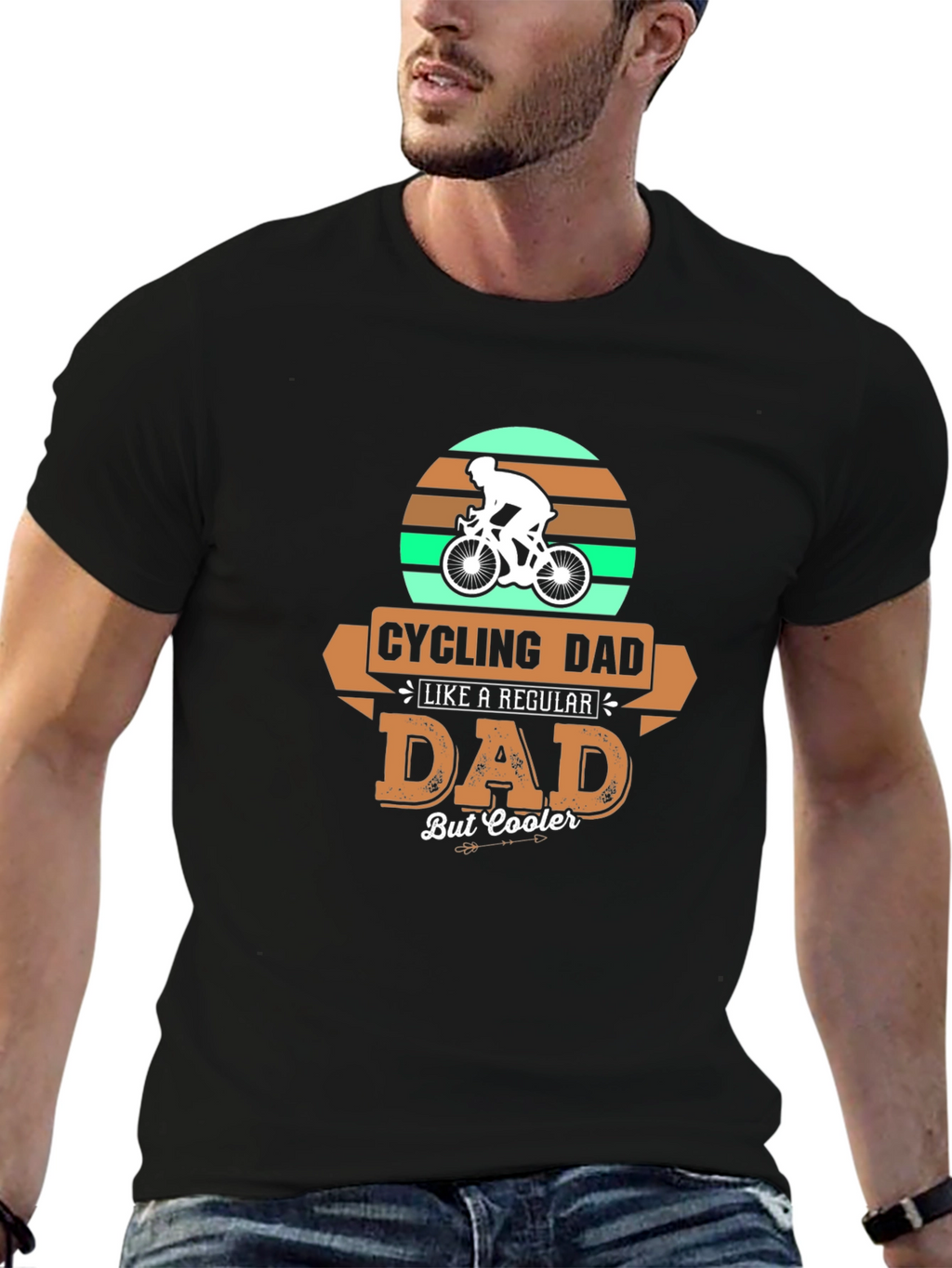 Cycling Dad T-Shirt - Cool Dad Design