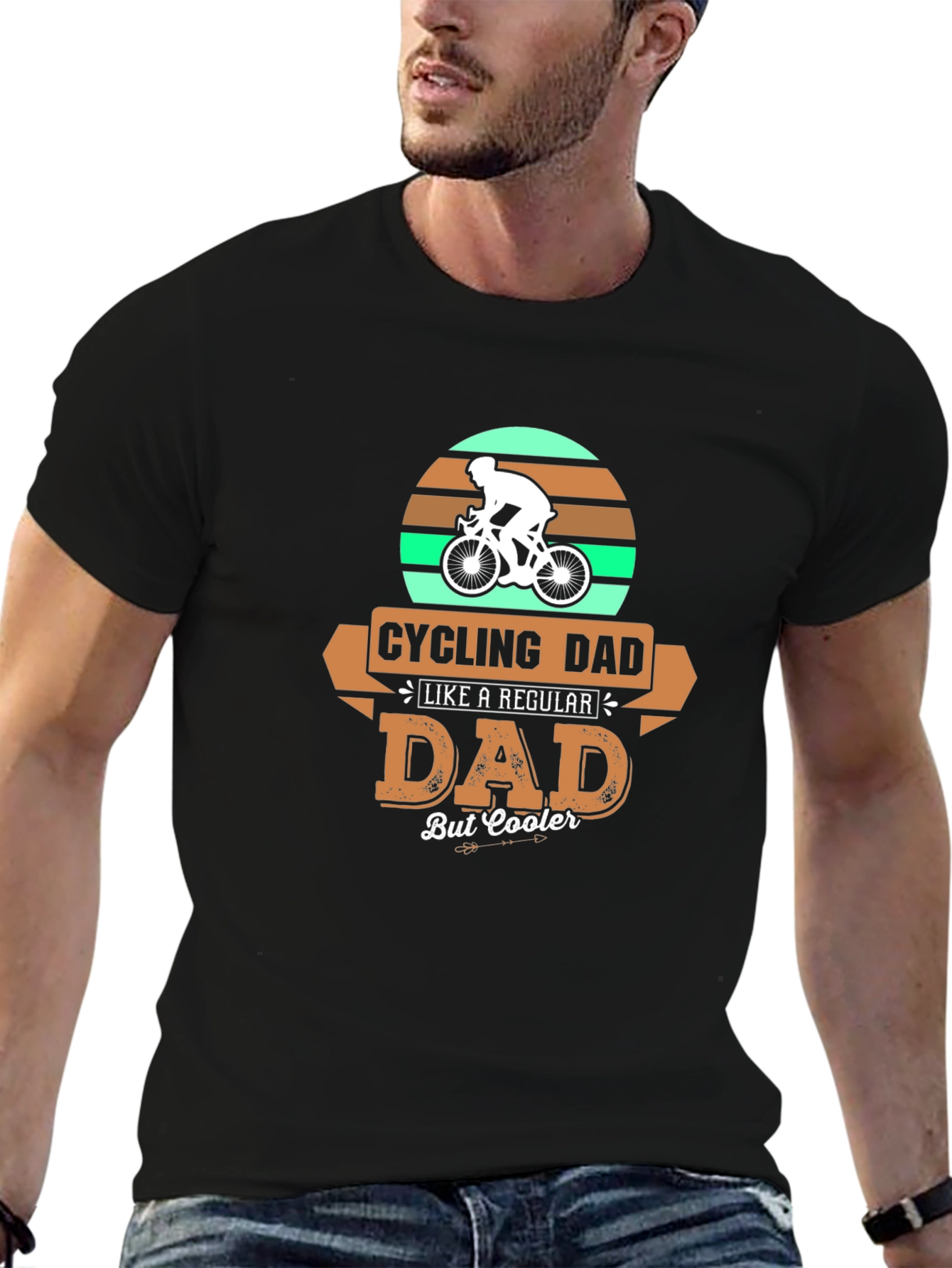 Cycling Dad T-Shirt - Cool Dad Design