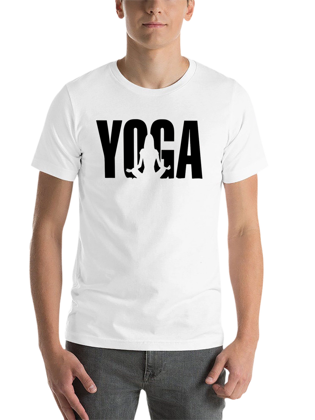 Yoga Graphic Black T-Shirt - Mens Casual Tee