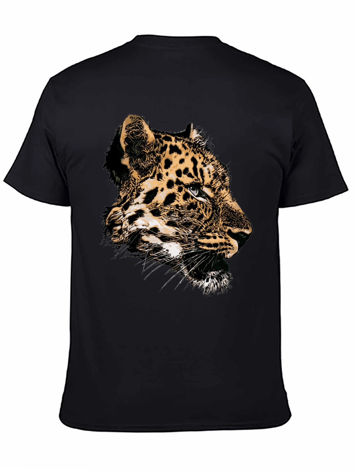 Leopard Graphic T-Shirt - Black