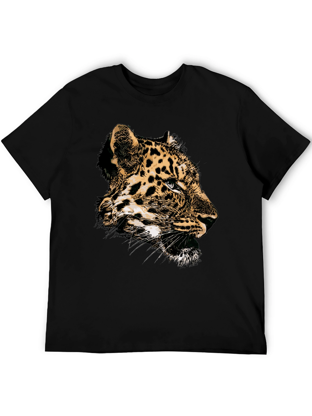Leopard Graphic T-Shirt - Black