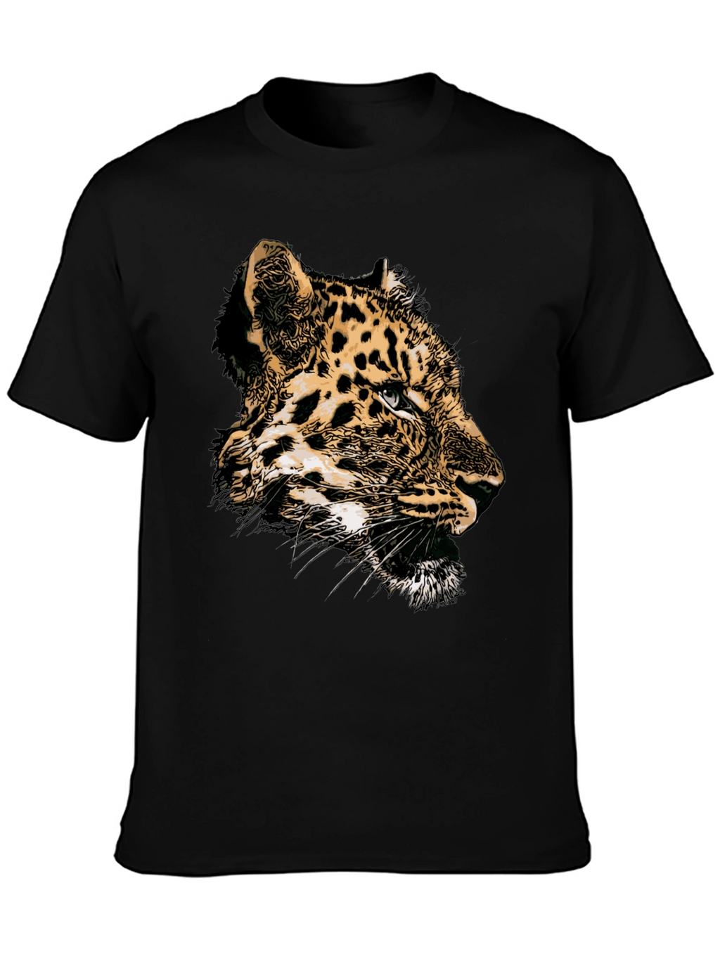 Leopard Graphic T-Shirt - Black