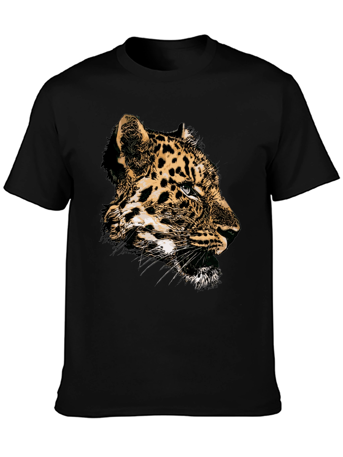 Leopard Graphic T-Shirt - Black