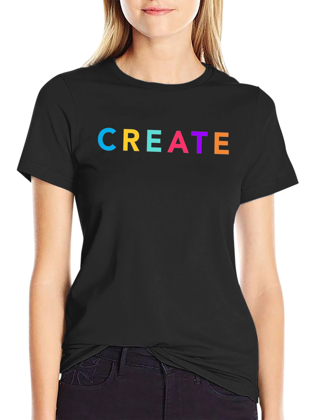 CREATE Colorful Graphic T-Shirt