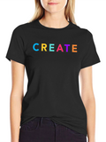 CREATE Colorful Graphic T-Shirt