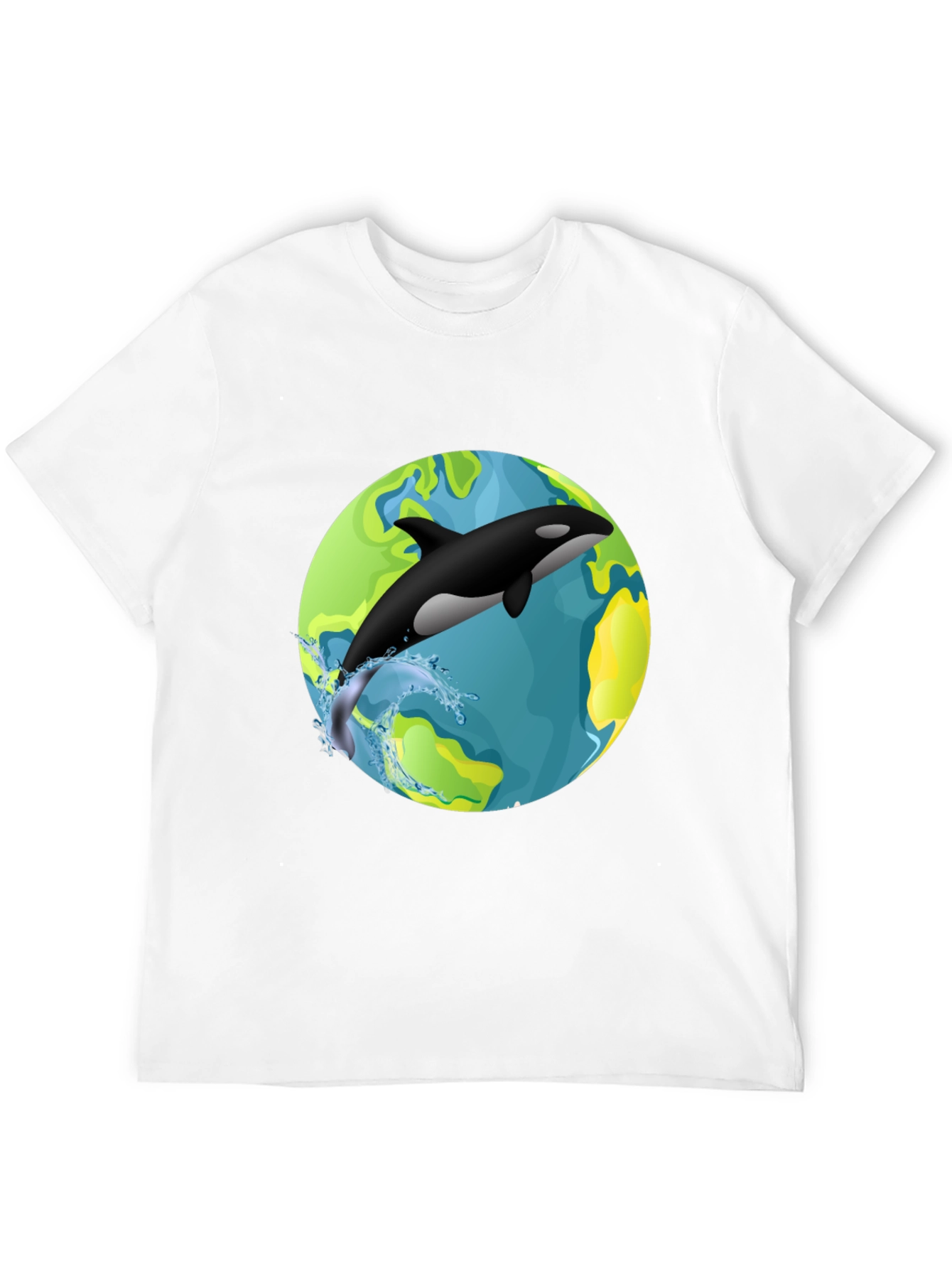 Orca Planet Graphic Tee - Black Comfort Fit T-Shirt
