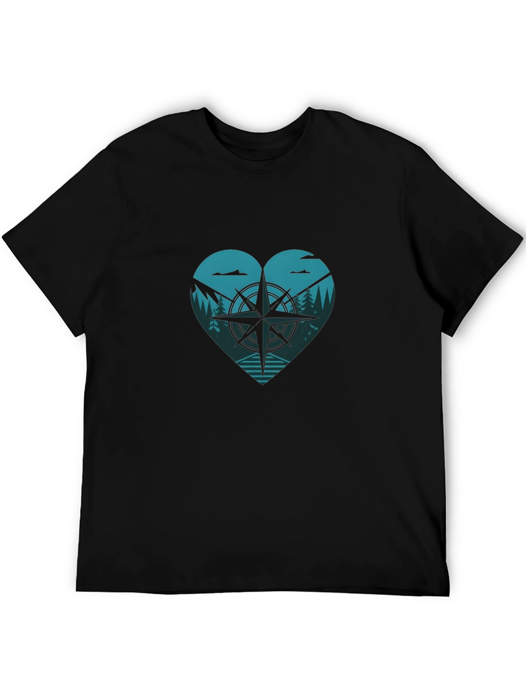 Compass Heart T-Shirt - Adventure Awaits!