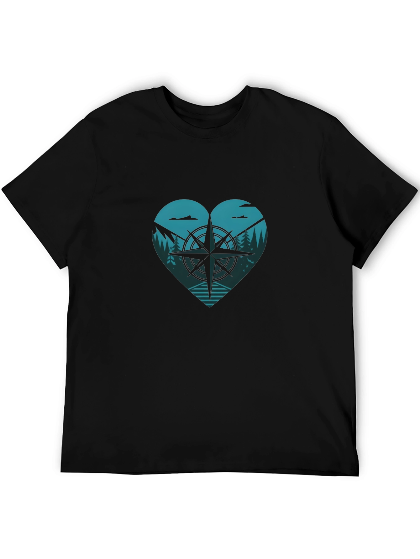 Compass Heart T-Shirt - Adventure Awaits!