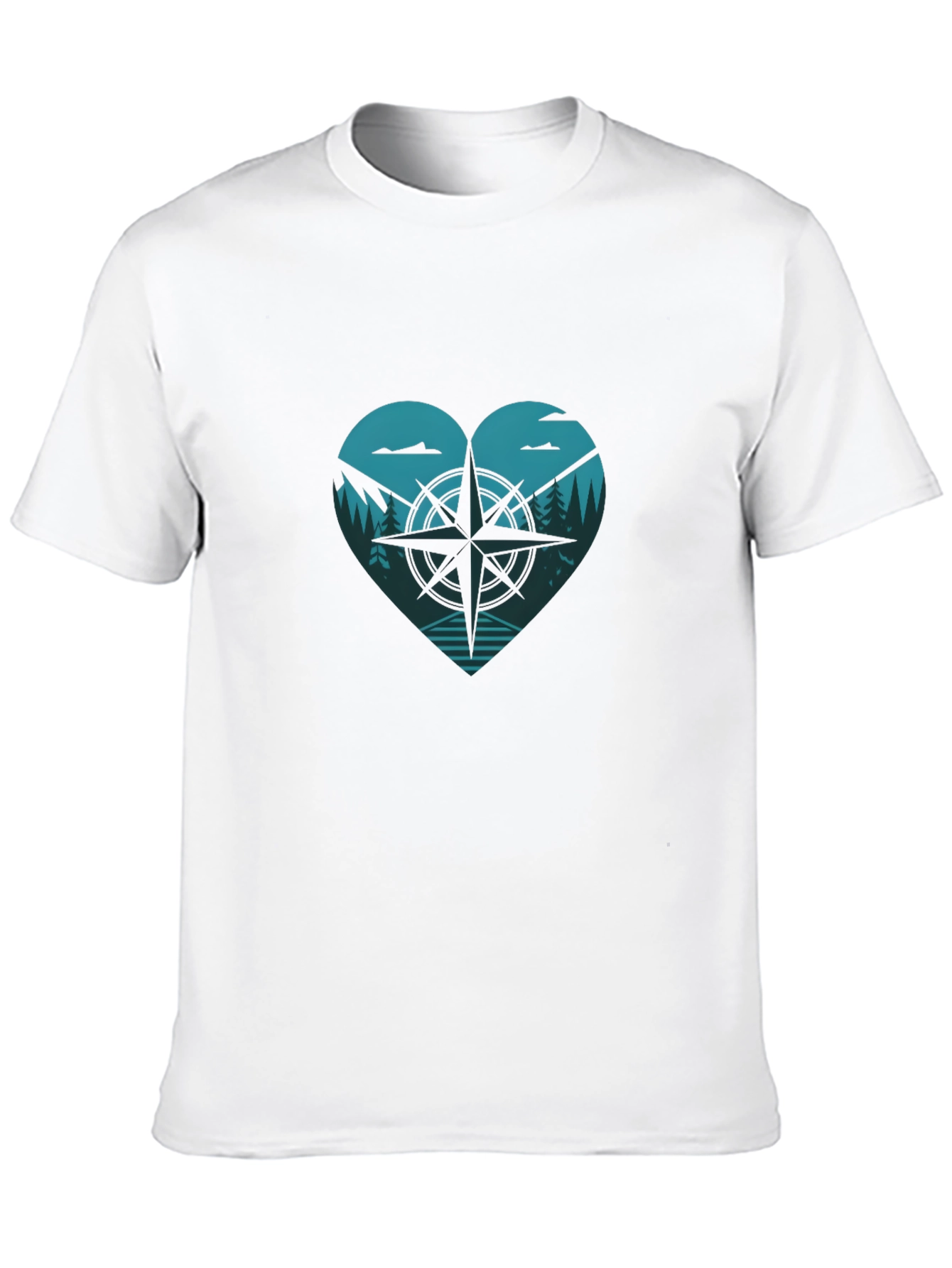 Compass Heart T-Shirt - Adventure Awaits!