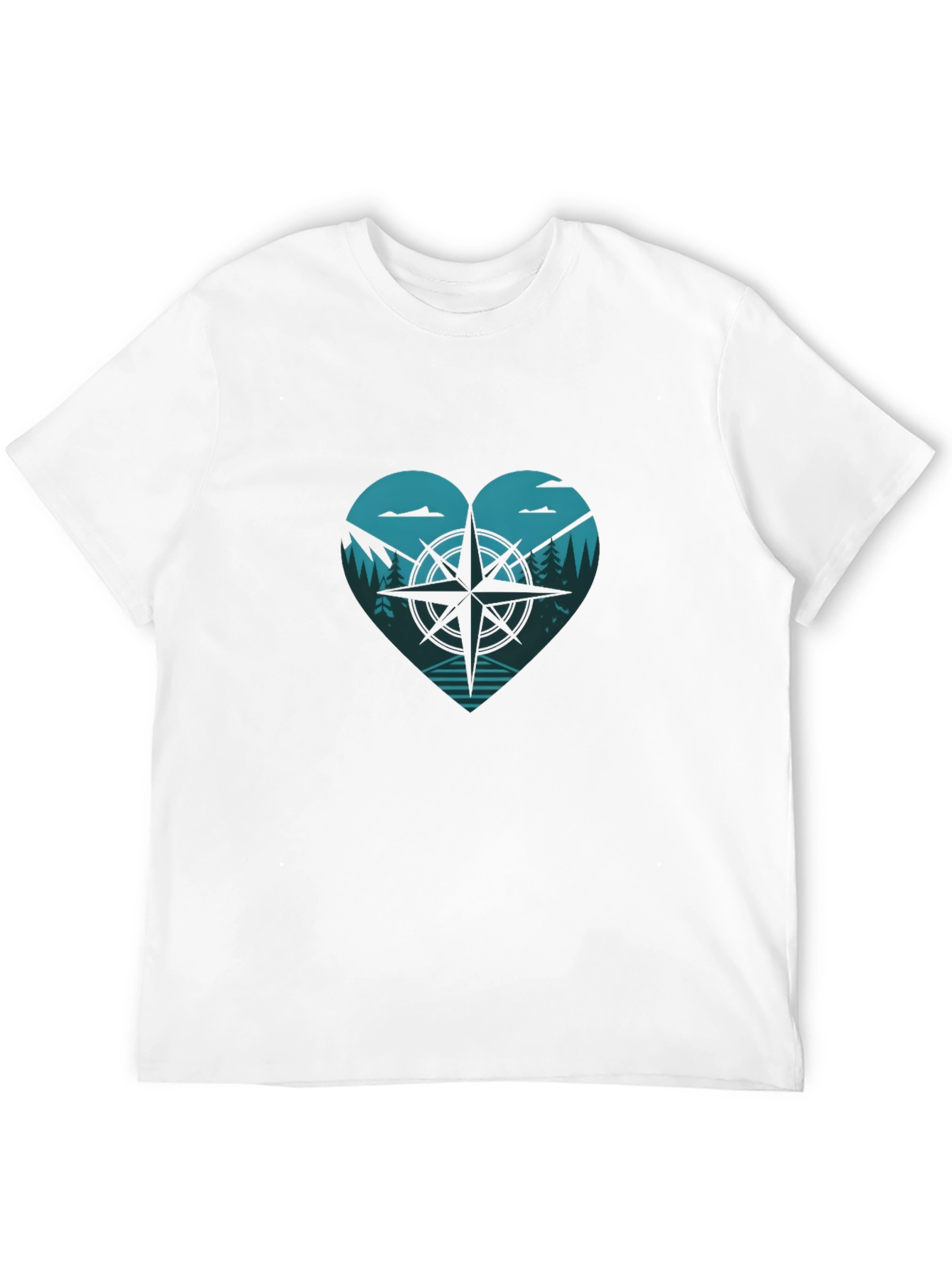 Compass Heart T-Shirt - Adventure Awaits!