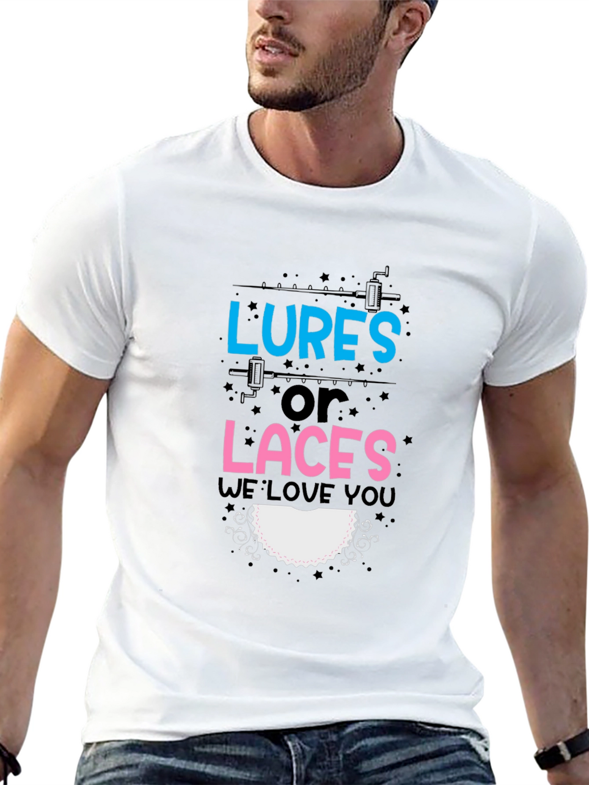 Lures or Laces Gender Reveal T-Shirt