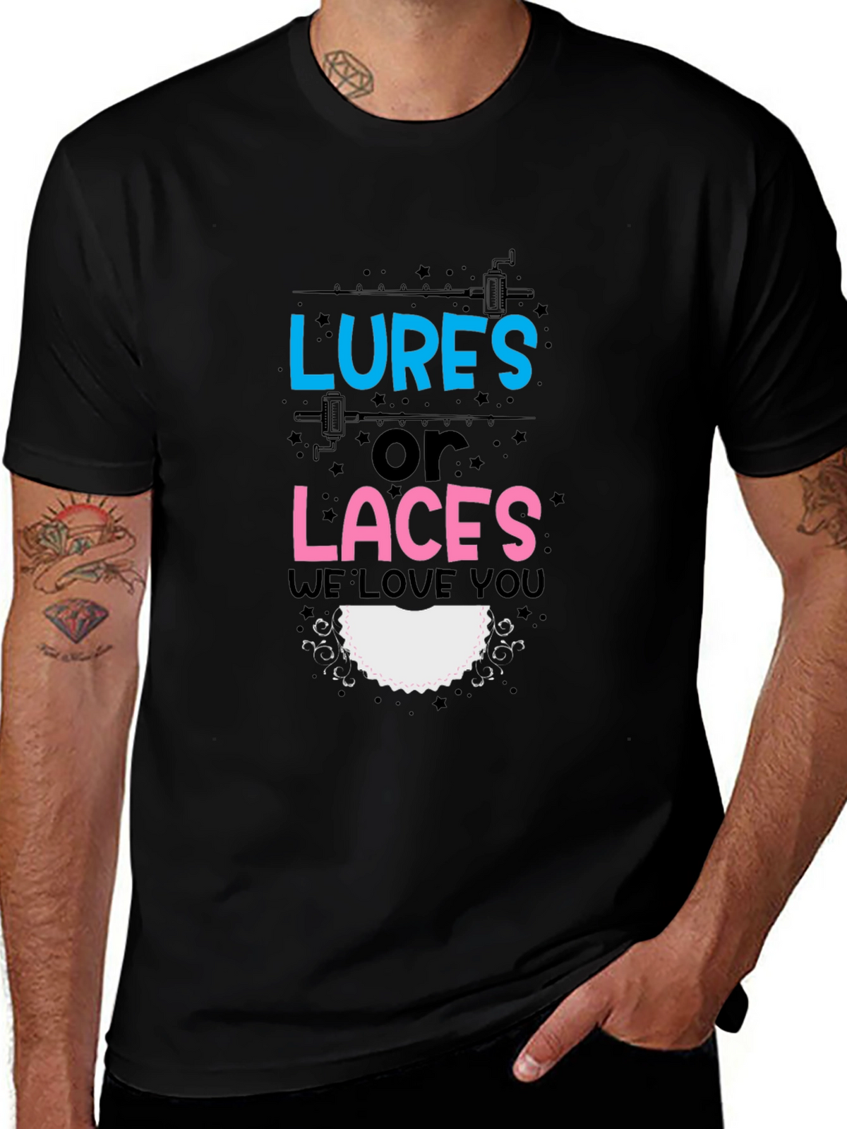 Lures or Laces Gender Reveal T-Shirt