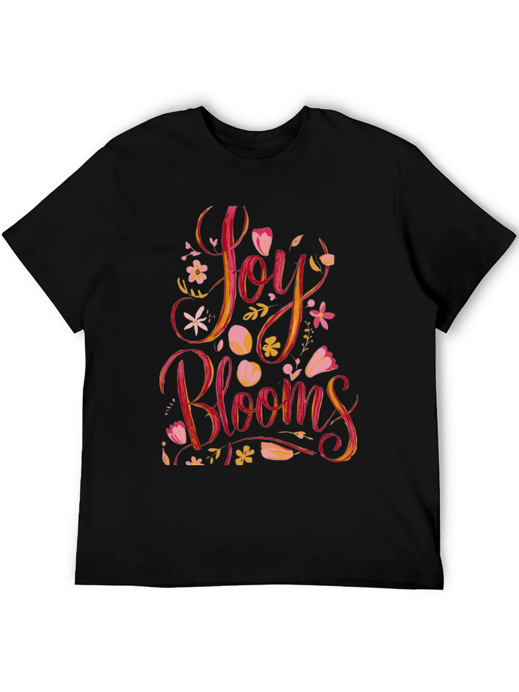 Joy Blooms Graphic Tee - Black