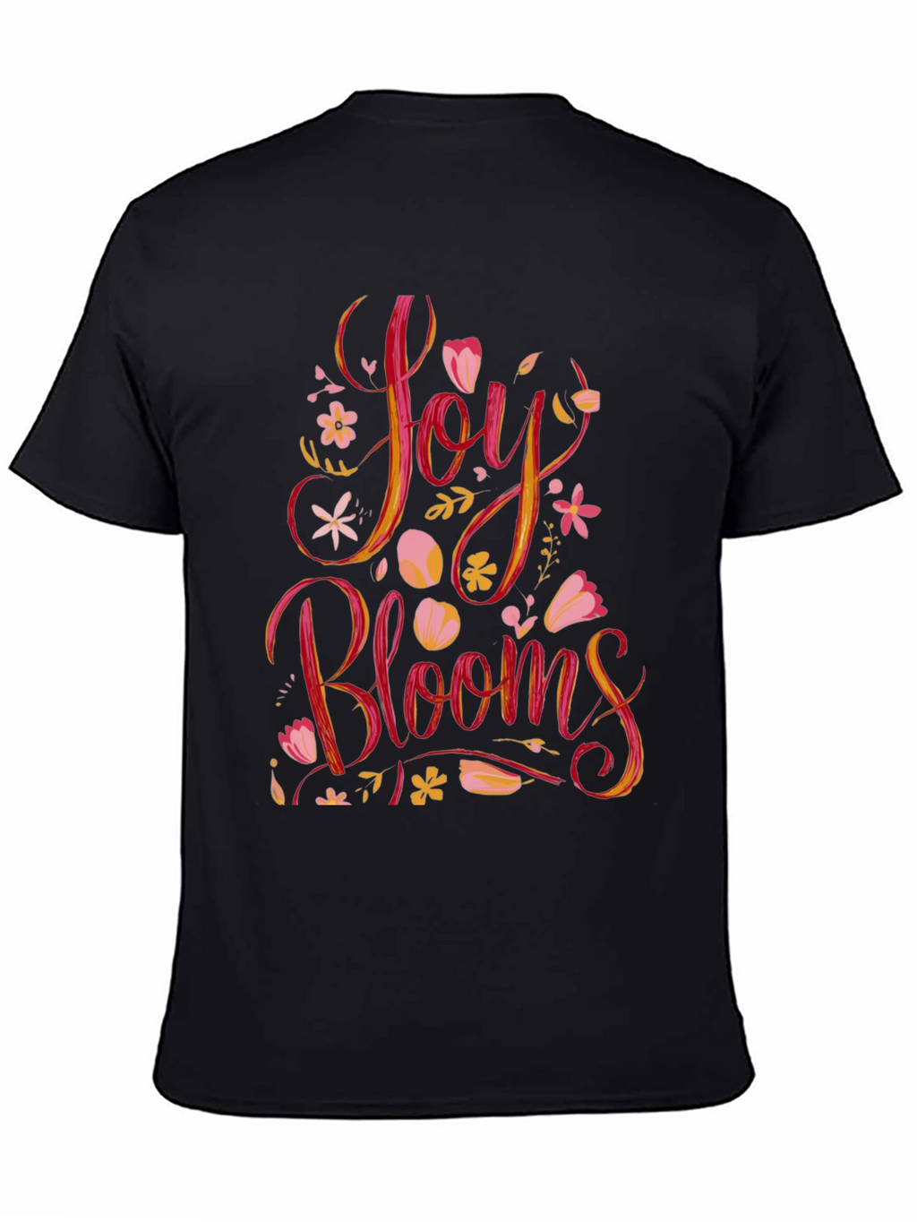 Joy Blooms Graphic Tee - Black