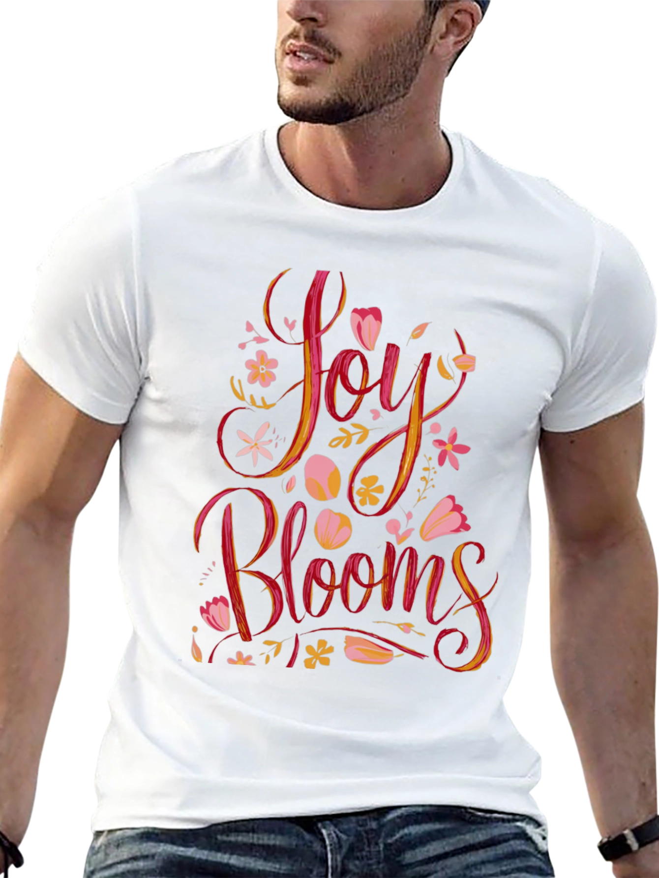 Joy Blooms Graphic Tee - Black