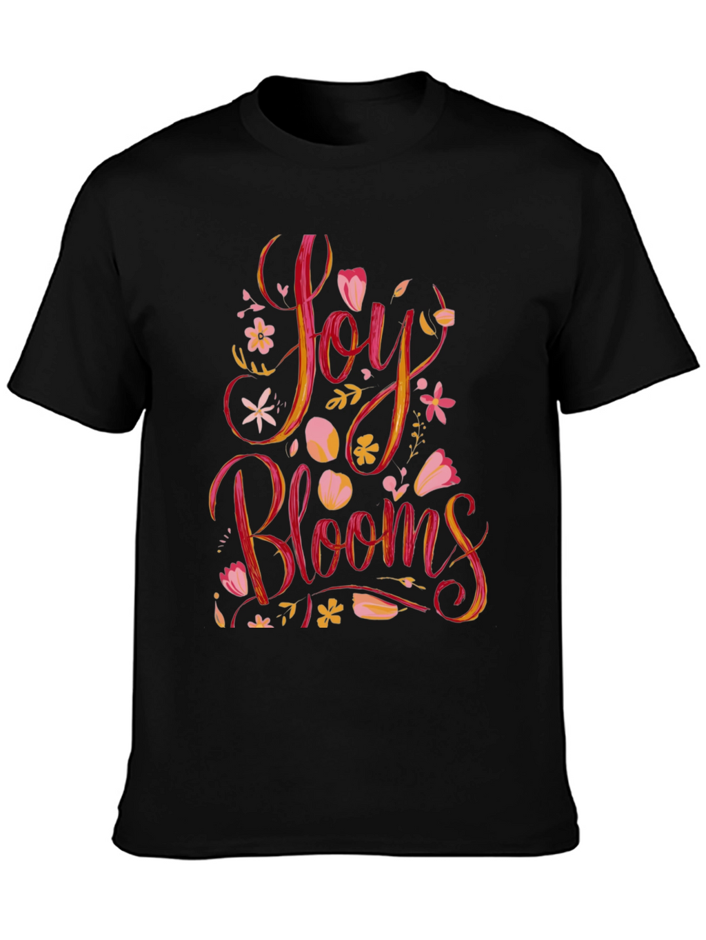 Joy Blooms Graphic Tee - Black