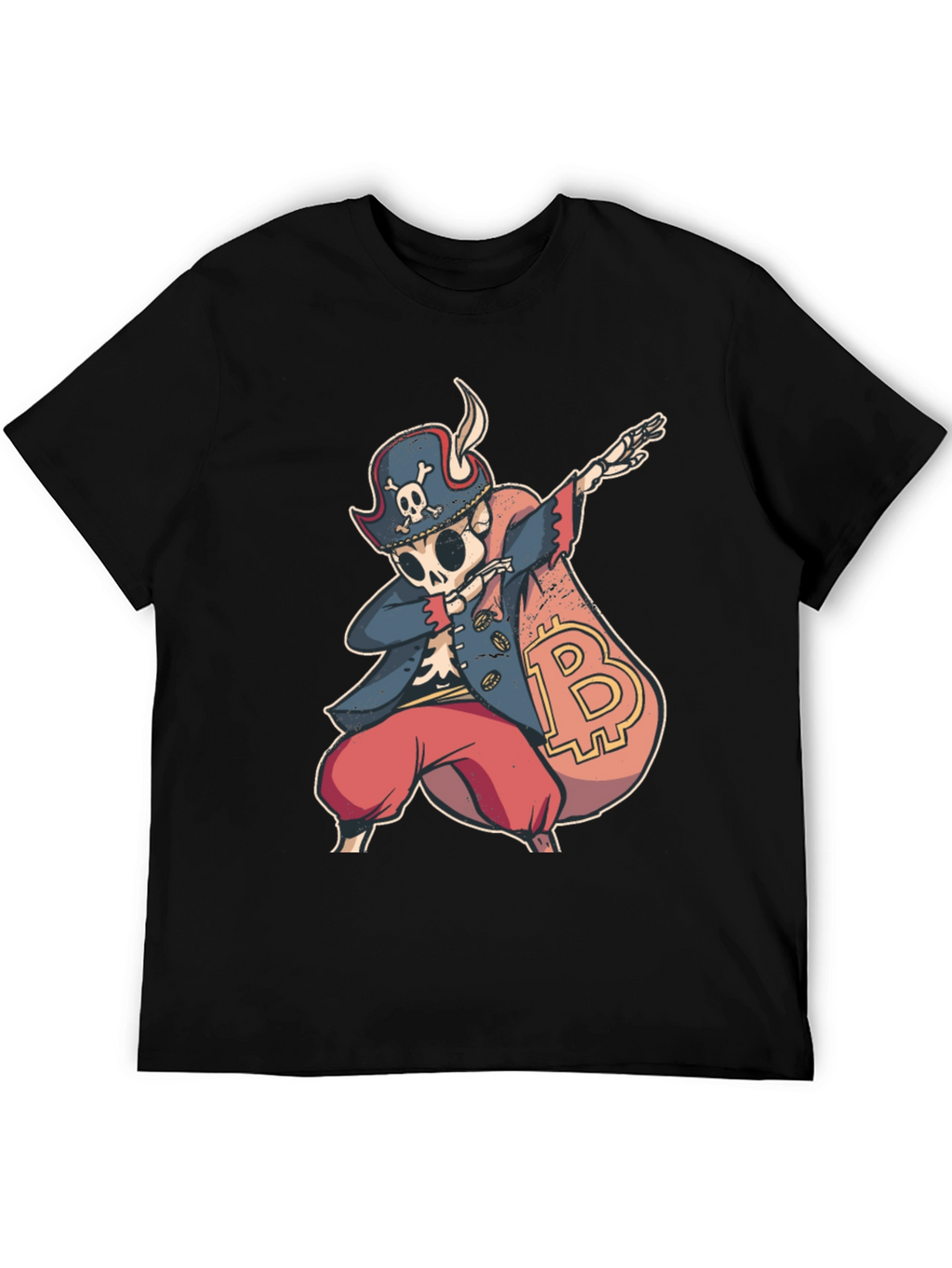 Bitcoin Pirate Dabbing T-Shirt - Crypto Swag