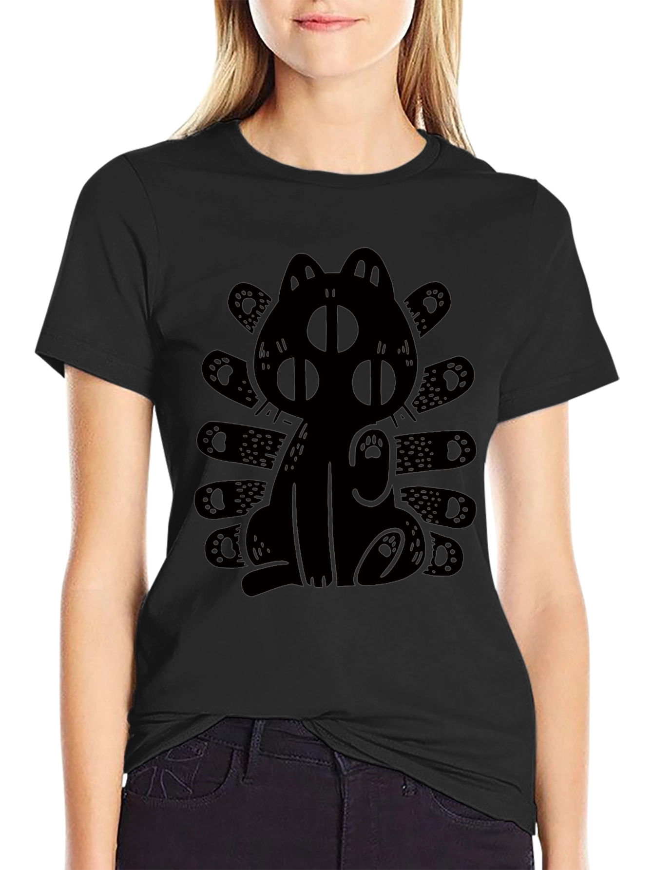 Three-Eyed Cat Graphic T-Shirt