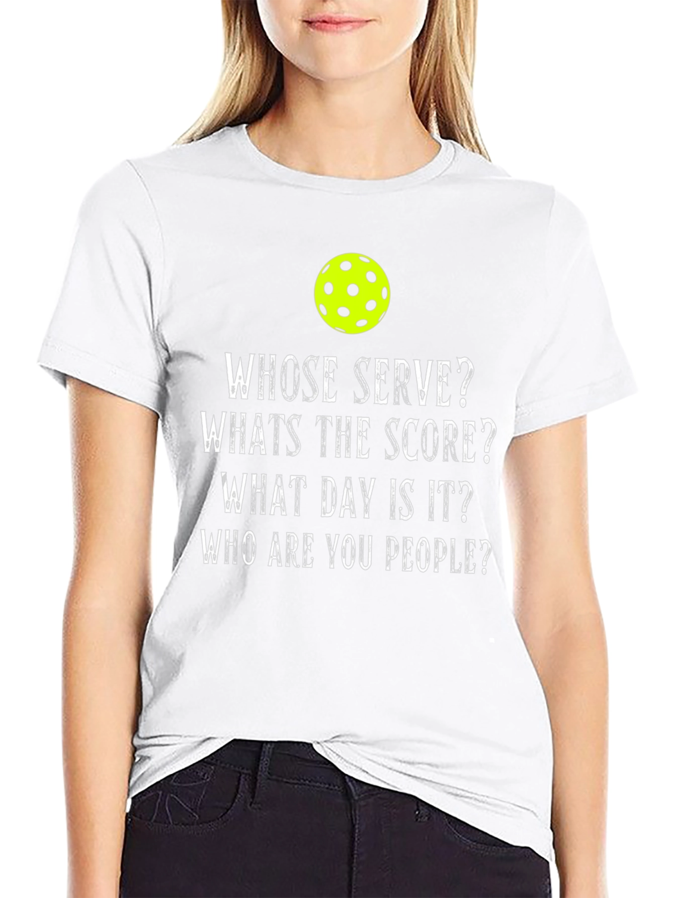 Pickleball Humor T-Shirt - Whose Serve?